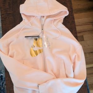 New w/ tags Nike pink oversized crop hoodie